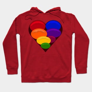 I heart you in multi Hoodie